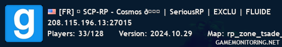 [FR] ⭐ SCP-RP - Cosmos 💎 | SeriousRP | EXCLU | FLUIDE