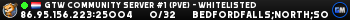 GTW Community Server #1 (PVE) - Whitelisted GTW Community Server #1 (PVE) - Whitelisted