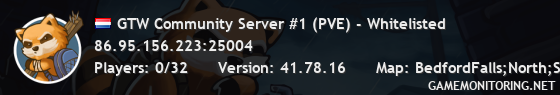 GTW Community Server #1 (PVE) - Whitelisted GTW Community Server #1 (PVE) - Whitelisted