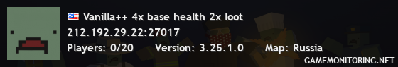 Vanilla++ 4x base health 2x loot