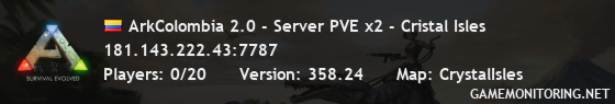 ArkColombia 2.0 - Server PVE x2 - Cristal Isles