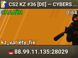 CS2 KZ #36 [DE] — CYBERSHOKE.NET (TIER 4-5 - MEDIUM, ONLY VAR