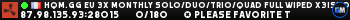 HQM.GG EU 3X MONTHLY SOLO/DUO/TRIO/QUAD Full Wiped x3|Shop|Kits HQM.GG EU 3X MONTHLY SOLO/DUO/TRIO/QUAD Full Wiped x3|Shop|Kits