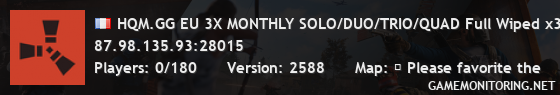 HQM.GG EU 3X MONTHLY SOLO/DUO/TRIO/QUAD Full Wiped x3|Shop|Kits HQM.GG EU 3X MONTHLY SOLO/DUO/TRIO/QUAD Full Wiped x3|Shop|Kits
