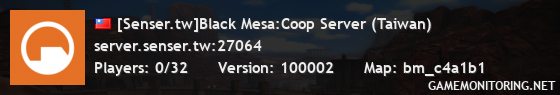 [Senser.tw]Black Mesa:Coop Server (Taiwan)