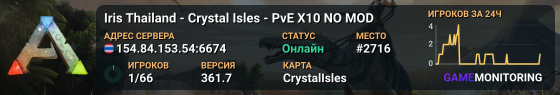 Iris Thailand - Crystal Isles - PvE X10 NO MOD