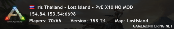 Iris Thailand - Lost Island - PvE X10 NO MOD