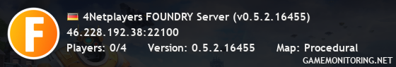 4Netplayers FOUNDRY Server (v0.5.2.16455)