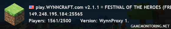 play.WYNNCRAFT.com v2.1.1 ✦ FESTIVAL OF THE HEROES (FREE CRATES)