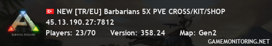 NEW [TR/EU] Barbarians 5X PVE CROSS/KIT/SHOP