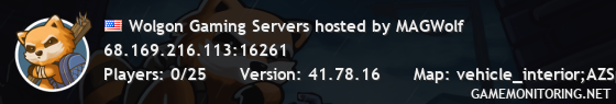 Wolgon Gaming Servers hosted by MAGWolf