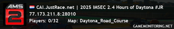 CAI.JustRace.net | 2025 IMSEC 2.4 Hours of Daytona #JR