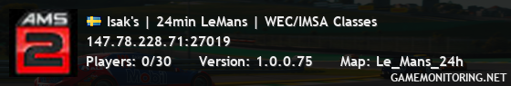 Isak's | 24min LeMans | WEC/IMSA Classes