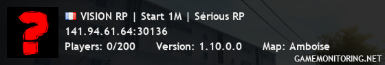 VISION RP | Start 1M | Sérious RP
