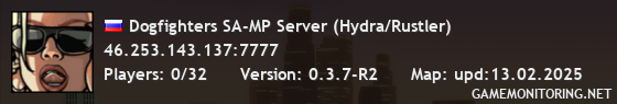Dogfighters SA-MP Server (Hydra/Rustler)
