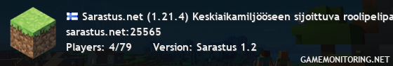 Sarastus.net (1.21.4) Keskiaikamiljööseen sijoittuva roolipelipalvelin