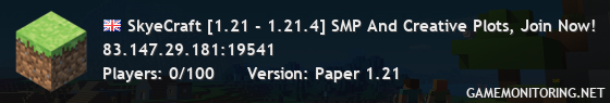 SkyeCraft [1.21 - 1.21.4] SMP And Creative Plots, Join Now!