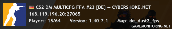 CS2 DM MULTICFG FFA #23 [DE] — CYBERSHOKE.NET