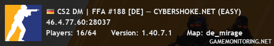 CS2 DM | FFA #188 [DE] — CYBERSHOKE.NET (EASY)