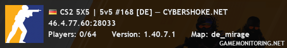 CS2 5X5 | 5v5 #168 [DE] — CYBERSHOKE.NET