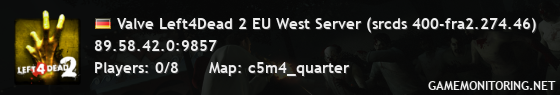 Valve Left4Dead 2 EU West Server (srcds 400-fra2.274.46)