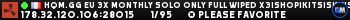 HQM.GG EU 3X MONTHLY SOLO ONLY Full Wiped x3|shop|kits|skins|ff HQM.GG EU 3X MONTHLY SOLO ONLY Full Wiped x3|shop|kits|skins|ff