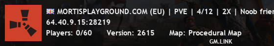 MORTISPLAYGROUND.COM (EU) | PVE | 4/12 | 2X | Noob friendly | N