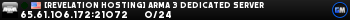 [Revelation Hosting] Arma 3 Dedicated Server