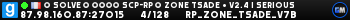 ► SOLVE ◄ 🧪 SCP-RP → Zone Tsade • V2.4 | SERIOUS �