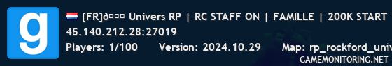 [FR]🌍 Univers RP | RC STAFF ON | FAMILLE | 200K START
