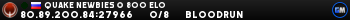 Quake Newbies ≤ 800 ELO Quake Newbies ≤ 800 ELO