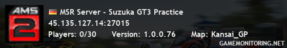 MSR Server - Suzuka GT3 Practice