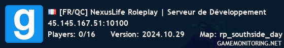 [FR/QC] NexusLife Roleplay | Serveur de Développement