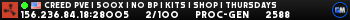CREED PVE | 500X | NO BP | KITS | SHOP | THURSDAYS CREED PVE | 500X | NO BP | KITS | SHOP | THURSDAYS