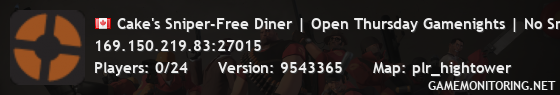 Cake's Sniper-Free Diner | Open Thursday Gamenights | No Sniper