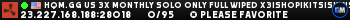 HQM.GG US 3X MONTHLY SOLO ONLY Full Wiped x3|shop|kits|skins|ff HQM.GG US 3X MONTHLY SOLO ONLY Full Wiped x3|shop|kits|skins|ff