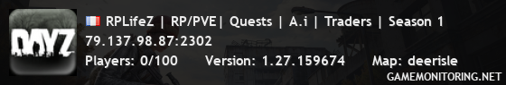 RPLifeZ | RP/PVE| Quests | A.i | Traders | Season 1 RPLifeZ | RP/PVE| Quests | A.i | Traders | Season 1
