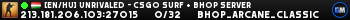 [EN/HU] unrivaled - csgo surf + bhop server