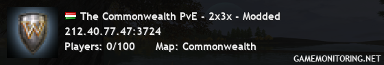 The Commonwealth PvE - 2x3x - Modded