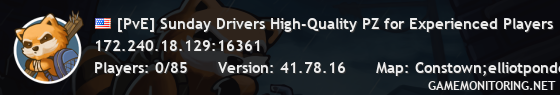 [PvE] Sunday Drivers High-Quality PZ for Experienced Players