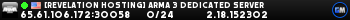 [Revelation Hosting] Arma 3 Dedicated Server