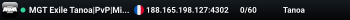MGT Exile Tanoa|PvP|Missions|Kits|BaseSpawn|Skills|FPS+