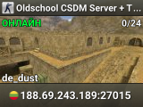 Oldschool CSDM Server + TOP100 FREE VIPMENU + BOTS