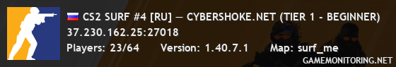 CS2 SURF #4 [RU] — CYBERSHOKE.NET (TIER 1 - BEGINNER)