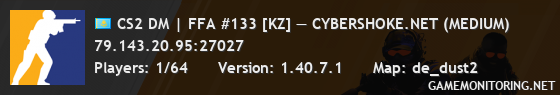 CS2 DM | FFA #133 [KZ] — CYBERSHOKE.NET (MEDIUM)