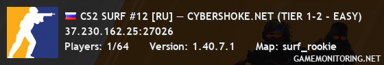 CS2 SURF #12 [RU] — CYBERSHOKE.NET (TIER 1-2 - EASY)