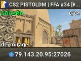 CS2 PISTOLDM | FFA #34 [KZ] — CYBERSHOKE.NET (ONLY HEADSHOT)