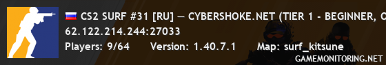 CS2 SURF #31 [RU] — CYBERSHOKE.NET (TIER 1 - BEGINNER, ONLY K