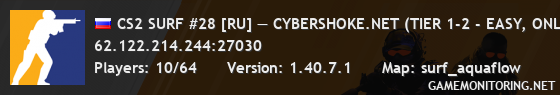 CS2 SURF #28 [RU] — CYBERSHOKE.NET (TIER 1-2 - EASY, ONLY AQU