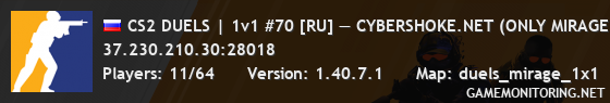 CS2 DUELS | 1v1 #70 [RU] — CYBERSHOKE.NET (ONLY MIRAGE)